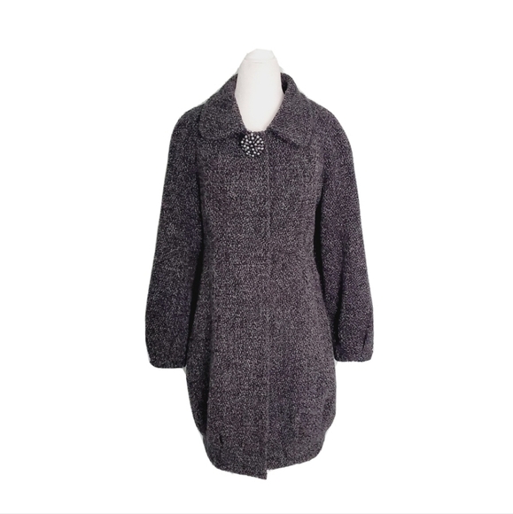 On Parle De Vous Black Pea Coat - Picture 1 of 6